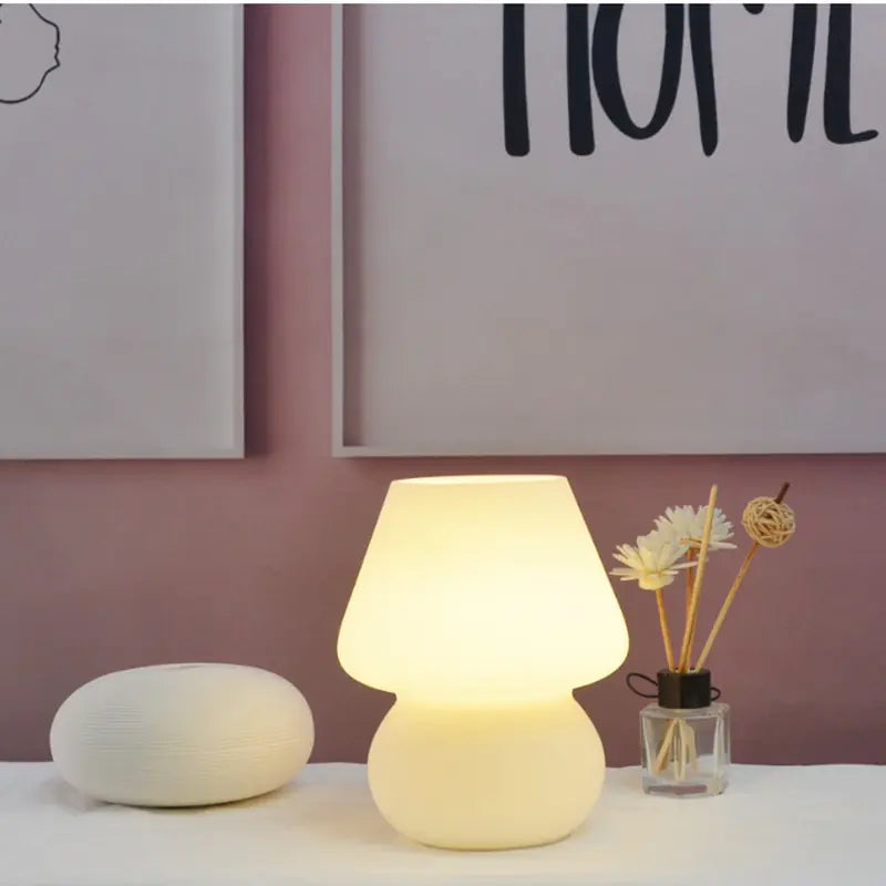 Glass Translucent Bedside Lamp